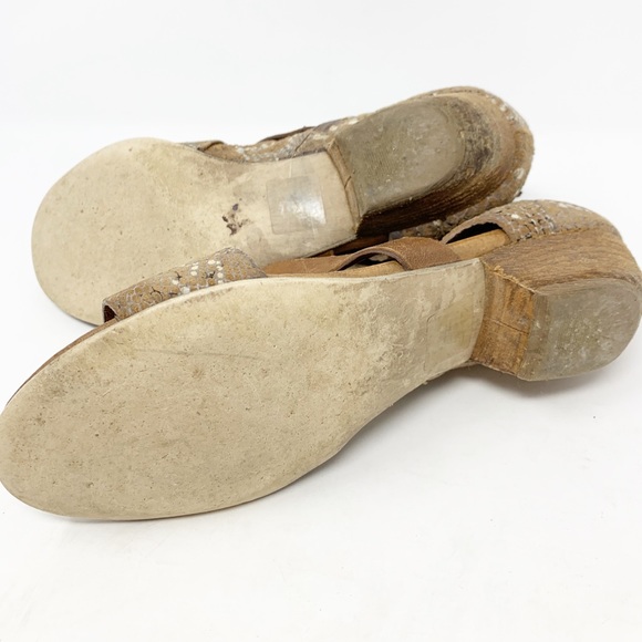 Miz Mooz Corgan Cutout Snake pattern Peep Toe Ankle Bootie Size 39 - Picture 2 of 7